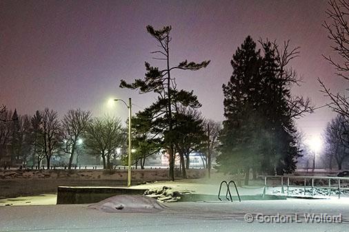 Dock Light At Night_33449-51.jpg - Photographed along the Rideau Canal Waterway at Smiths Falls, Ontario, Canada.